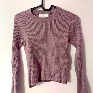Zara Ribbed Knit Sweater top big girls size 13,14